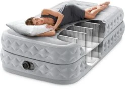 Intex Supreme Air Flow Luchtbed - Eenpersoons - Ingebouwde Elektrische Pomp -Buiten Kamperen Winkel 1320 1900 64488 inuse 2023 300