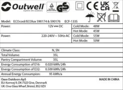 Outwell Ecocool Elektrische Koelbox - 35 Liter - Donkergrijs -Buiten Kamperen Winkel 1389 1900 ecocool grijs 6