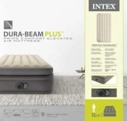 Intex Prime Comfort Luchtbed - Eenpersoons - Ingebouwde Elektrische Pomp -Buiten Kamperen Winkel 1811 1900 64162nd pkg 2023 300