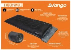 Vango Ember Slaapzak - Zwart -Buiten Kamperen Winkel 1900 1783 ember single 2 1