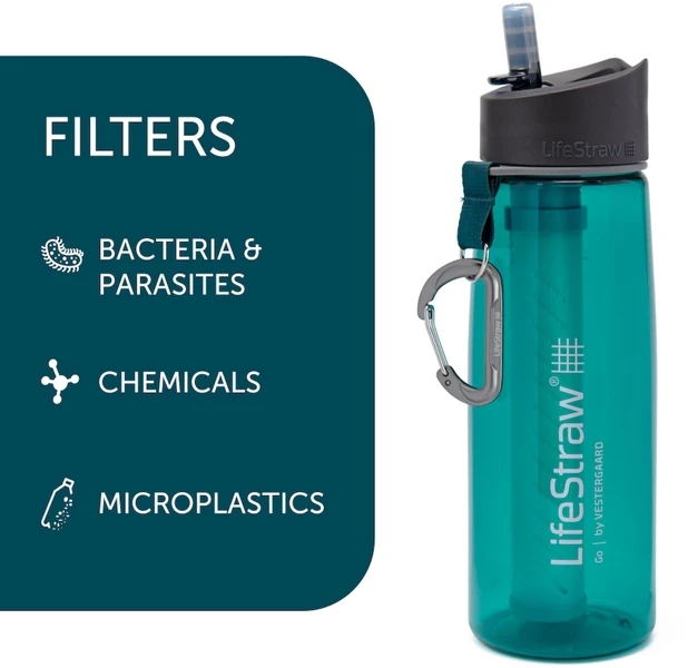 Lifestraw Go waterfilter fles - 650 ml - Groen Lifestraw Go Waterfilter Fles - 650 Ml - Groen -Buiten Kamperen Winkel 1900 1900 00104005 02