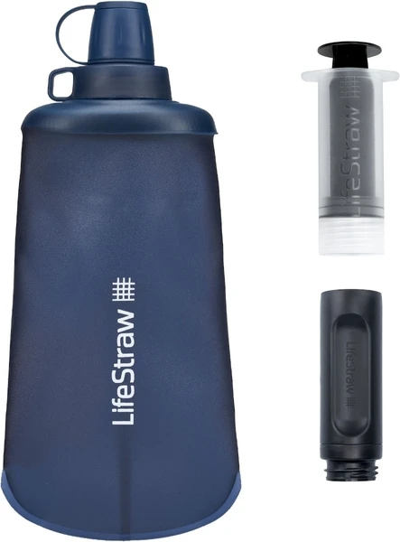 Lifestraw Peak Opvouwbare waterfilter fles - 650 ml - Blauw Lifestraw Peak Opvouwbare Waterfilter Fles - 650 Ml - Blauw -Buiten Kamperen Winkel 1900 1900 00104066 04