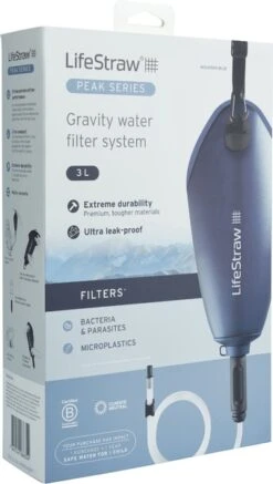 Lifestraw Peak Gravity Bag Waterfilter - 3 Liter - Blauw 7 Lifestraw Peak Gravity Bag Waterfilter - 3 Liter - Blauw -Buiten Kamperen Winkel 1900 1900 00104070 06