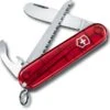 My First Victorinox Kinderzakmes - Rood -Buiten Kamperen Winkel 7611160015358 victorinox my first transparant rood uitgeklapt resultaat