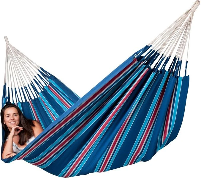 La Siesta Currambera 2 persoons hangmat - Blueberry La Siesta Currambera 2 Persoons Hangmat - Blueberry -Buiten Kamperen Winkel 800 902 cuh16 3 currambera blueberry cotton double classic hammock image 02