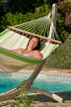 La Siesta Colada 1 Persoons Hangmat - Kiwi -Buiten Kamperen Winkel 900 598 cor14 4 colada kiwi weather resistant double spreader bar hammock image 05