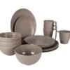 Bo-Camp Stone Melamine Serviesset - 16-delig - Beige -Buiten Kamperen Winkel bo camp stone