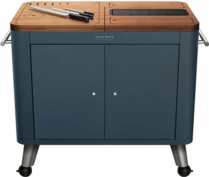 Everdure barbecue Prep Kitchen - Antraciet/blauw Everdure Barbecue Prep Kitchen - Antraciet/blauw -Buiten Kamperen Winkel everdure prep kitchen antraciet blauw
