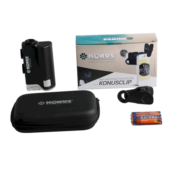 Konus Konusclip Microscoop - 60x-100x Konus Konusclip Microscoop - 60x-100x -Buiten Kamperen Winkel konus konusclip microscoop 60x