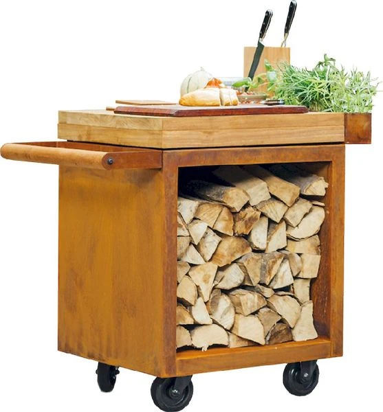 OFYR Mise en Place Table 65 PRO Corten - Teak Wood OFYR Mise En Place Table 65 PRO Corten - Teak Wood -Buiten Kamperen Winkel mp 65 pro tw