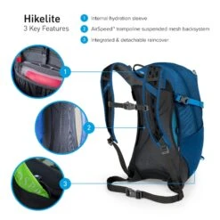 Osprey Hikelite Wandelrugzak - 18 Liter - Zilver -Buiten Kamperen Winkel osprey hikelite 18
